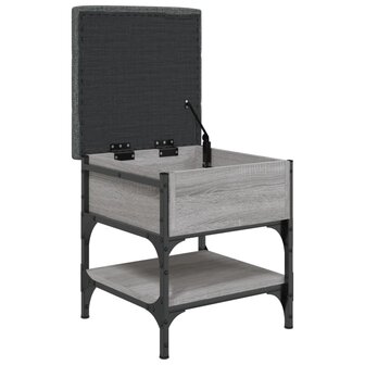 Schoenenbank 42x42x45 cm bewerkt hout grijs sonoma eikenkleurig 5