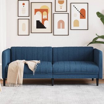 Driezitsbank stof blauw 1