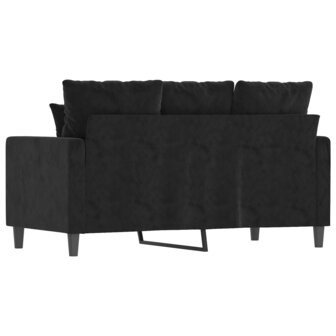 Tweezitsbank 120 cm fluweel zwart 5