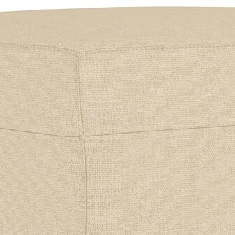 3-delige Loungeset met kussens stof cr&egrave;mekleurig 6