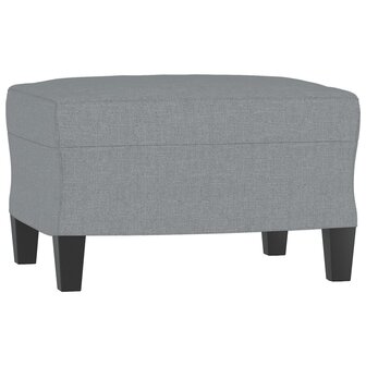 3-delige Loungeset met kussens stof lichtgrijs 5