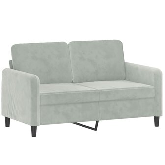 3-delige Loungeset fluweel lichtgrijs 3