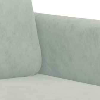 3-delige Loungeset fluweel lichtgrijs 6