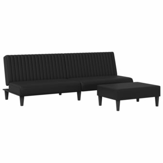 2-delige Loungeset kunstleer zwart 2