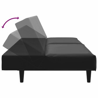 2-delige Loungeset kunstleer zwart 6