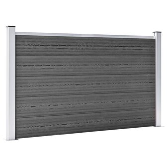 Schuttingpanelenset 353x105 cm HKC zwart  3