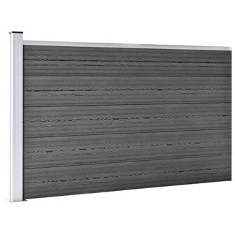 Schuttingpanelenset 353x105 cm HKC zwart  4