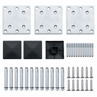 Schuttingpanelenset 353x105 cm HKC zwart  9