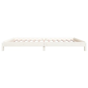 Bed stapelbaar 90x200 cm massief grenenhout wit 9
