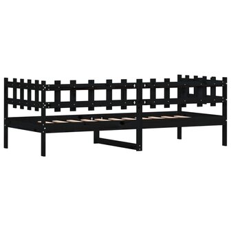 Slaapbank 80x200 cm massief grenenhout zwart 7