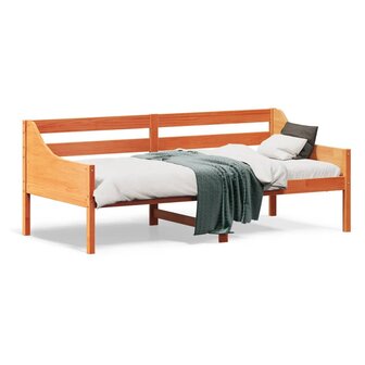 Slaapbank zonder matras 90x190 cm massief grenenhout wasbruin 2