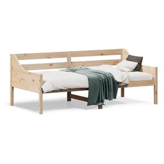 Slaapbank zonder matras 75x190 cm massief grenenhout 2