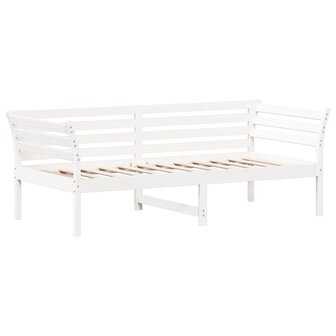 Slaapbank zonder matras 75x190 cm massief grenenhout wit 2