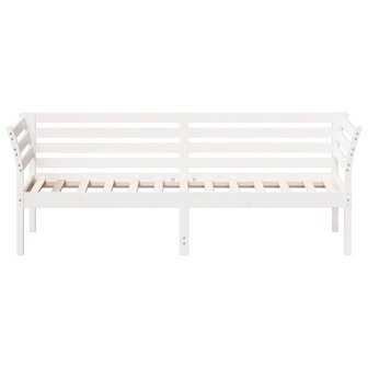 Slaapbank zonder matras 75x190 cm massief grenenhout wit 3