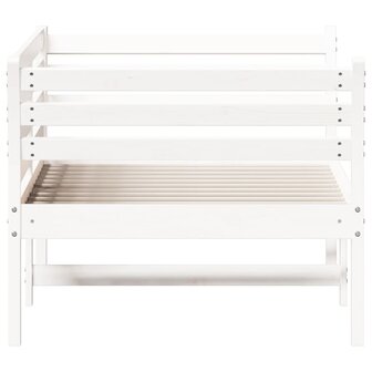 Slaapbank zonder matras 75x190 cm massief grenenhout wit 4