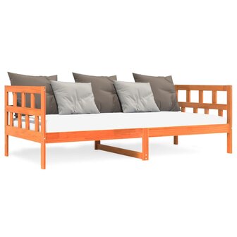 Slaapbank zonder matras 90x190 cm massief grenenhout wasbruin 2