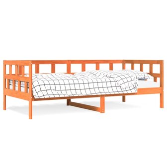 Slaapbank zonder matras 90x190 cm massief grenenhout wasbruin 5