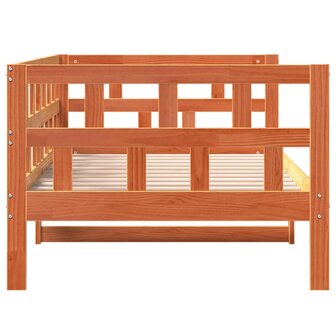 Slaapbank zonder matras 90x190 cm massief grenenhout wasbruin 7