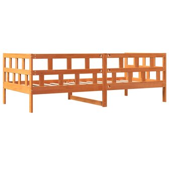 Slaapbank zonder matras 90x190 cm massief grenenhout wasbruin 8