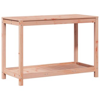 Oppottafel met schap 108x50x75 cm massief douglashout 2