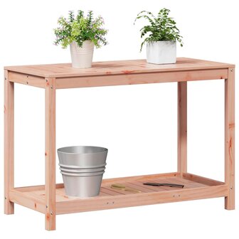 Oppottafel met schap 108x50x75 cm massief douglashout 4