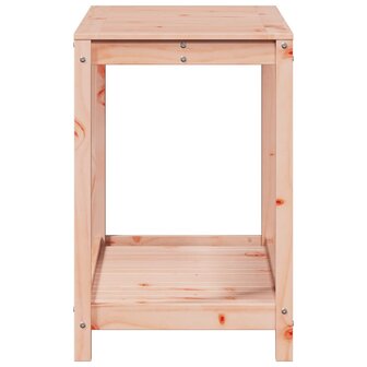 Oppottafel met schap 108x50x75 cm massief douglashout 6