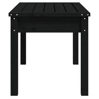 Tuinbank 80x44x45 cm massief grenenhout zwart 5