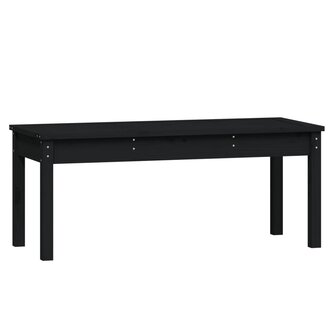 Tuinbank 109x44x45 cm massief grenenhout zwart 2