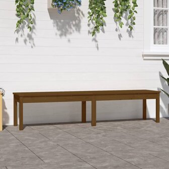 Tuinbank 2-zits 203,5x44x45 cm massief grenenhout honingbruin 1
