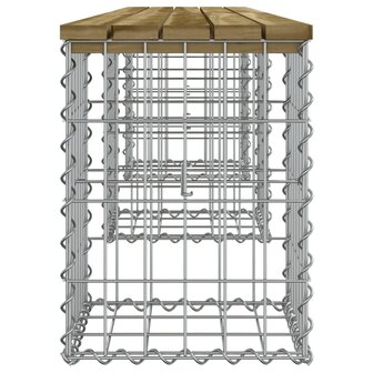 Tuinbank schanskorfontwerp 203x31x42 cm ge&iuml;mpregneerd hout 4