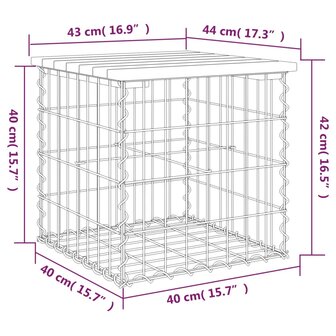 Tuinbank schanskorfontwerp 43x44x42 cm massief douglashout 8