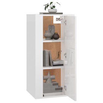 Tv-wandmeubel 40x34,5x80 cm hoogglans wit 3