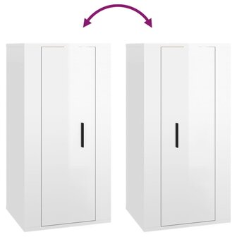 Tv-wandmeubel 40x34,5x80 cm hoogglans wit 8