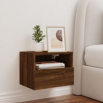 Tv-wandmeubel 40x30x30 cm bewerkt hout bruin eikenkleur 3