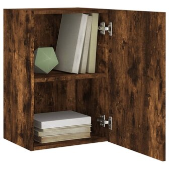 Tv-wandmeubel 40,5x30x60 cm bewerkt hout gerookt eikenkleurig 5