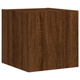 Tv-wandmeubel met LED-verlichting 30,5x35x30 cm bruineiken 3