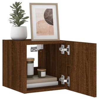 Tv-wandmeubel met LED-verlichting 30,5x35x30 cm bruineiken 7