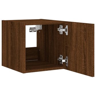 Tv-wandmeubel met LED-verlichting 30,5x35x30 cm bruineiken 8