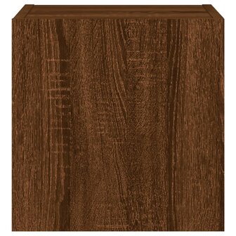 Tv-wandmeubel met LED-verlichting 30,5x35x30 cm bruineiken 9