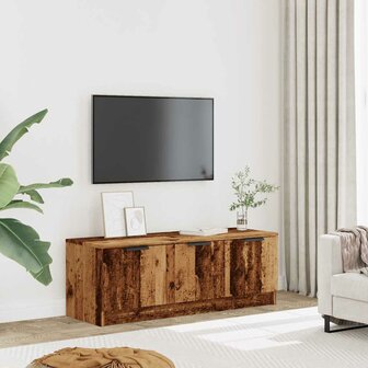 Tv-meubel 102x35x36,5 cm bewerkt hout oud houtkleurig 3