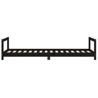 Kinderbedframe 90x200 cm massief grenenhout zwart 5