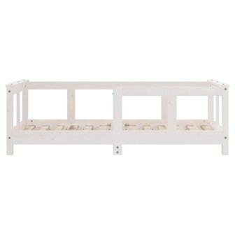 Kinderbedframe 70x140 cm massief grenenhout wit 5