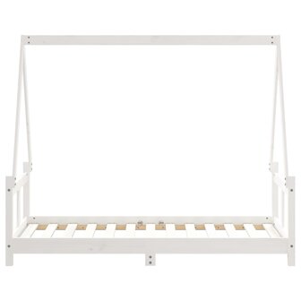 Kinderbedframe 80x160 cm massief grenenhout wit 5
