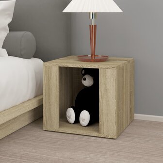 Nachtkastje 41x40x36 cm bewerkt hout sonoma eikenkleurig 3