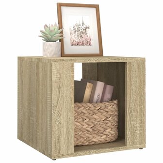 Nachtkastje 41x40x36 cm bewerkt hout sonoma eikenkleurig 4