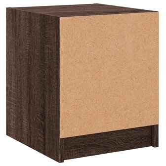 Nachtkastje met glazen deur 35x37x42 cm bruin eikenkleur 8