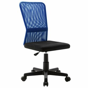 Kantoorstoel 44x52x100 cm mesh stof zwart en blauw 1