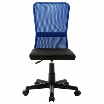 Kantoorstoel 44x52x100 cm mesh stof zwart en blauw 2
