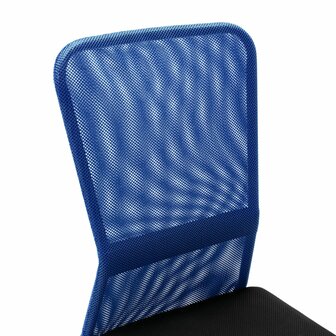 Kantoorstoel 44x52x100 cm mesh stof zwart en blauw 5