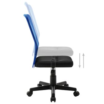 Kantoorstoel 44x52x100 cm mesh stof zwart en blauw 7
